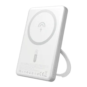 Dudao K28S 20W PD 5000mAh Išorinė baterija su Magnetine funkcija ir stovu - sidabrinė