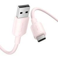USB 2.0 A į USB-C 3A kabelis Vention CTQPH 2M (rožinis)