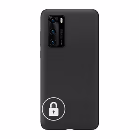 Dėklas "Silicone Cover" skirtas Huawei P40 Lite E / Black / su įpakavimu