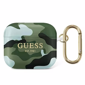 Guess GUA3UCAMA AirPods 3 dėklas žalias/chaki Camo Collection