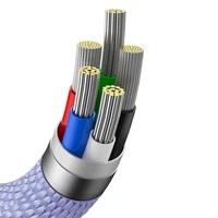 Baseus kabelis Crystal Shine USB-C - Lightning 1,2 m 20W violetinis