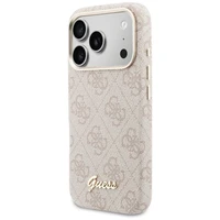 GUESS case for IPHONE 17 Pro compatible with MagSafe GUHMP17L5P4FWMSP (PU FW 4G Script) pink