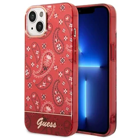 Guess GUHCP14MHGBNHR iPhone 14 Plus 6.7 "raudonas/raudonas kietas dėklas Bandana Paisley