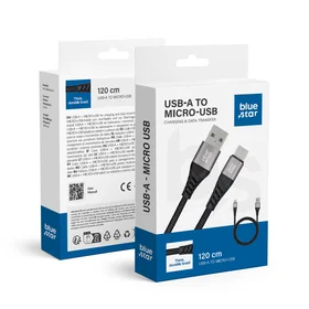 BLUE STAR audininis kabelis 2A USB A į Micro USB TFK-DC-003 1,2 m juodas