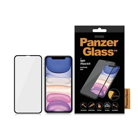 PanzerGlass E2E Super+ apsauginis stiklas iPhone XR / 11 - su juodu rėmeliu