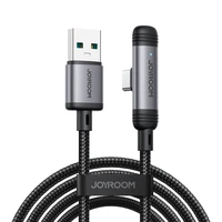 Joyroom S-A56 EnjoyX serijos 90° USB-A - USB-C 3A kabelis 1.2m - juodas