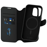 CARE by PanzerGlass Tango 2in1 piniginė Magnetinis dėklas telefonui iPhone 16 Pro - juodas