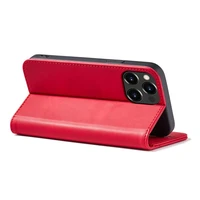 Magnet Fancy Case dėklas iPhone 14 Pro Max su flip cover wallet stand - raudonos spalvos