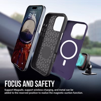 Dėklas Perfectionists Triangle Mag Case Apple iPhone 16 Pro Max violetinis