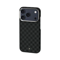 "Benks" magnetinis šarvas "Air Armor Grid Kevlar Case Metal Frame 600D (B070) for Iphone 17 Pro Max black