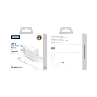 Įkroviklis Jellico AK180 20W USB-C + USB-C to USB-C cable 1.0m baltas