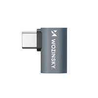 Wozinsky WPKB-01 USB-C - USB-C 40Gb/s 240W 8K OTG šoninis kampinis adapteris - pilkas