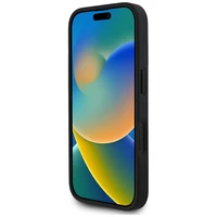 Guess 4G Circle Classic Logo Magnetinis dėklas telefonui iPhone 16 - juodas