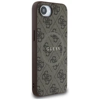 Guess 4G Ring Classic Logo Magnetinis dėklas telefonui iPhone 16e - ruda