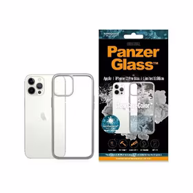 PanzerGlass ClearCase dėklas telefonui iPhone 12 Pro Max – permatomas ir sidabrinis