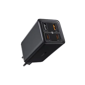 "Baseus GaN6 Pro" įkroviklis 100W 2 x USB-C 2 x USB-A su juodu USB-C kabeliu 100W 1 m - juodas