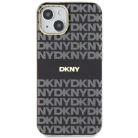 DKNY IML mono ir juostų magnetinis dėklas telefonui iPhone 15/14/13 - juodas