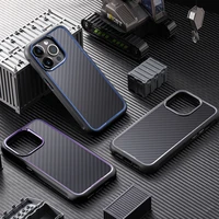 Rock Kevlar serijos Aramido pluošto dėklas Iphone 15 Pro juodas