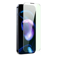 Baseus viso ekrano apsauginis stiklas iPhone 14 Pro su mėlynos šviesos filtru ir 0.3mm garsiakalbio apsauga + montavimo rėmelis