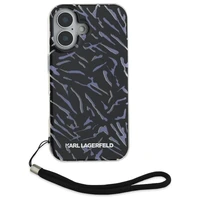 Karl Lagerfeld Zebra Su Virve iPhone 16 Dėklas - Violetinė