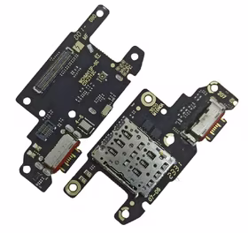 Lanksčioji jungtis Xiaomi Redmi Note 13 Pro 5G/Poco X6 5G su įkrovimo kontaktu ir mikrofonu, SIM kortelės kontaktu originali (service pack)