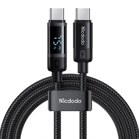 Mcdodo CA-5780 USB-C į USB-C 60W duomenų kabelis 1.2m (juodas)