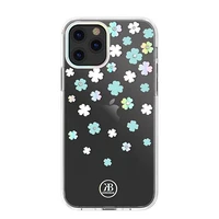 Kingxbar Lucky Series dėklas, dekoruotas originaliais Swarovski kristalais, iPhone 12 mini – skaidrus (Dobilas)