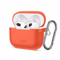 Tech-Protect silikoninis dėklas ausinėms Apple AirPods 3 - oranžinis