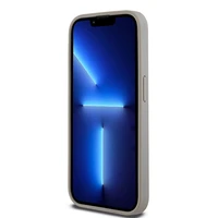 DKNY Odinis mono juosta ir metalinis logotipas dėklas telefonui iPhone 15 Pro - smėlio