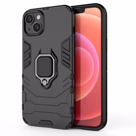 Ring Armor dėklas telefonui iPhone 14 šarvuotas dangtelis su magnetiniu laikikliu ir žiedu juodas