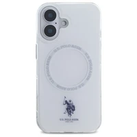 US Polo IML Ring MagSafe dėklas iPhone 16 - baltas