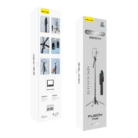 Blavec asmenukių lazda Aluminium Fusion P-08 trikojis + nuotolinio valdymo pultas + 1 lempa 2,2 metro (SSFP08-TR1LB22) juodas