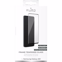 PURO Frame Tempered Glass - apsauginis glass the screen of Samsung Galaxy A51 (juodas frame)
