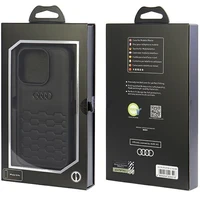 Audi GT Sintetinės odos dėklas telefonui iPhone 15 Pro - juodas