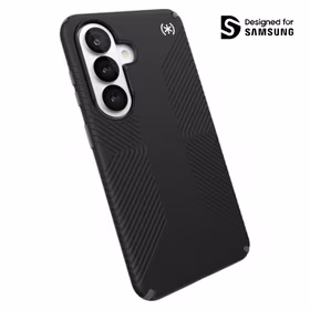 Speck Presidio2 Grip Magnet – Samsung Galaxy S26 MagSafe dėklas (juodas/Slate Grey/baltas)