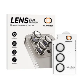 Grūdintas stiklas Tel Protect 3D objektyvo apsaugai ant kameros Samsung Galaxy S25 Plus caurspīdīgs (lēcas 3 vnt.)