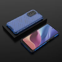 Honeycomb dėklas šarvuotas dėklas su TPU buferiu Xiaomi Redmi K40 Pro+ / K40 Pro / K40 / Poco F3 mėlynas