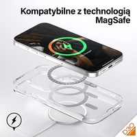 PanzerGlass kietas dėklas su MagSafe, D3O ir karinės klasės sertifikatu iPhone 15 Pro - permatomas