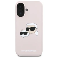 Karl Lagerfeld silikoninis dėklas telefonui Nauble Heads Print Magnetinis iPhone 16 - rožinis