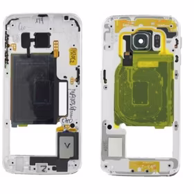 Vidinis korpusas Samsung G925F S6 Edge sidabrinis (žalias) su zumeriu ir šoniniais mygtukais originalus (service pack)