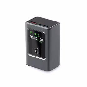 Išorinė baterija SBS 10000mAh PD 35W su LCD ekranu - pilka