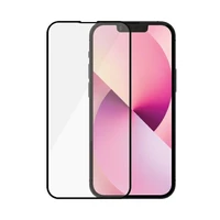 PanzerGlass E2E Microfracture antibakterinis stiklas iPhone 13 mini - su juodu rėmeliu