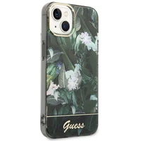 Guess GUHCP14MHGJGHA iPhone 14 Plus 6.7 "žalias/žalias kietas dėklas Jungle Collection