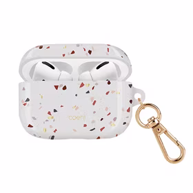 Uniq Coehl Terrazzo AirPods Pro dėklas baltos spalvos/natūraliai baltos spalvos