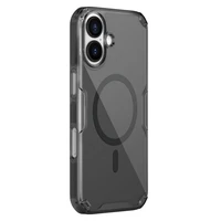 Nillkin Nature TPU Pro magnetinis dėklas telefonui, suderinamas su MagSafe, iPhone 17 Pro – pusiau permatomas juodas