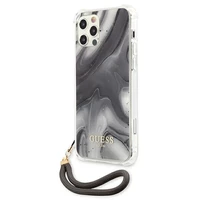 Guess GUHCP12LKSMAGR iPhone 12 Pro Max 6.7" pilkas/pilkas kietas dėklas Marble kolekcija
