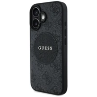 Guess 4G Circle Classic Logo Magnetinis dėklas telefonui iPhone 16 - juodas