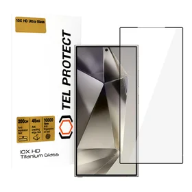 Grūdintas stiklas "Tel Protect 10X HD Titanium", skirtas "Samsung Galaxy S24 Ultra" (su pirštų atspaudų atrakinimo funkcija) (vokas)