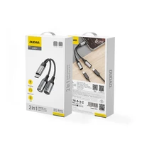 Dudao L13C+ 2in1 USB-C adapteris - pilkas