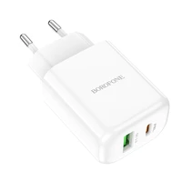Įkroviklis Borofone BN4 20W USB-C/USB-A baltas